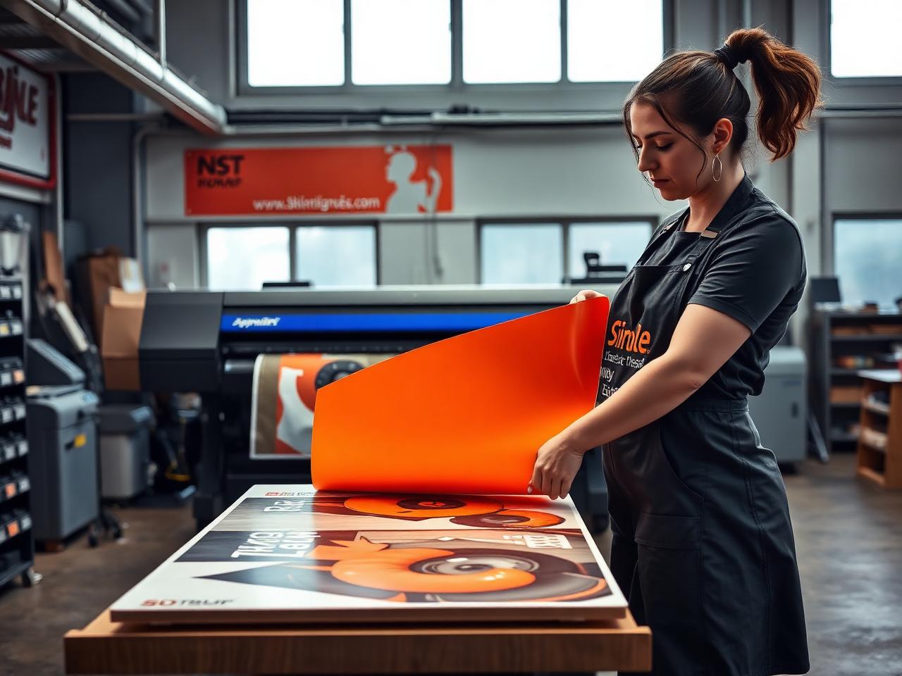 Inside the BAPS Signs & Wraps shop in Oldsmar, FL